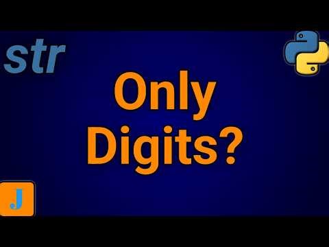 How To Check If A String Contains Only Digits In Python
