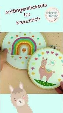 Kreuzstichsets für Anfänger/ hübsch und einfach zu sticken #diy #sticken #kreuzstich #lama