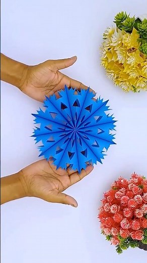 Paper Folding and Cutting Snowflake | 3D Christmas DIY Craft