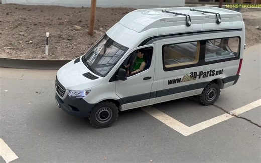 RC遥控车 全新4x4 RC SPRINTER VAN BRUDER改装首次试驾
