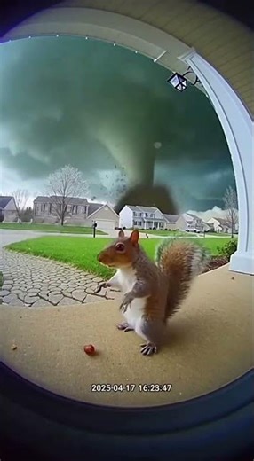 Squirrel Gets Blown Away🙀