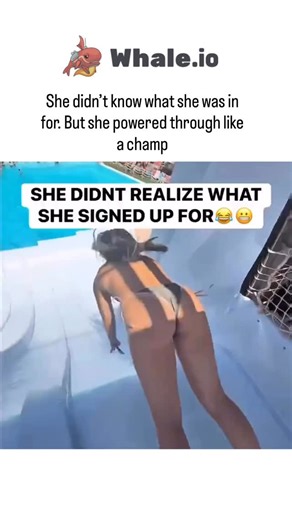 @zonofun on Instagram: "The post shares a viral TikTok clip of a woman in a bikini descending a towering white water slide headfirst, with overlaid text “SHE DIDN’T REALIZE WHAT SHE SIGNED UP FOR” capturing her surprised thrill, amassing 12.5 million views and 5,800 likes in three days. - It quotes the author’s prior post from December 24, 2025, featuring a different slide video where a woman in a red swimsuit navigates a steep red chute, prompting the author’s comment on powering through despit