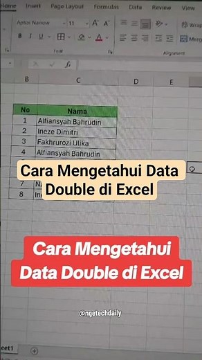 Cara Mengetahui Data Double di Excel 🙌
