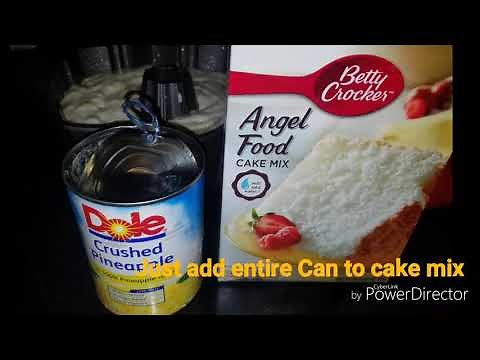 TWO Ingredient Pineapple Angel Food Cake