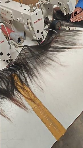 how to make a wig. sewing machine.#hair #sewing #wigs