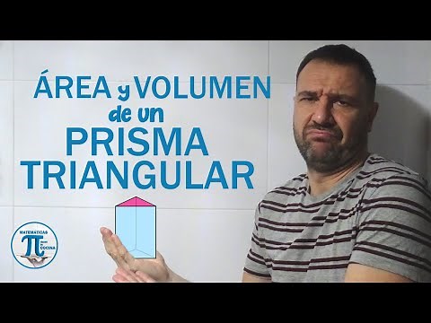 AREA y VOLUMEN de un PRISMA TRIANGULAR. Geometría 💙