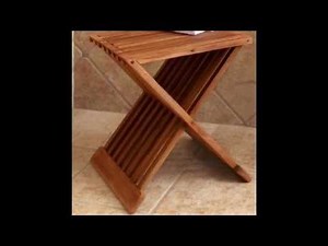 DIY Teak Shower Bench Design Ideas by pmpub.com