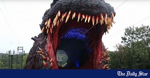 Japanese theme park unveils world's first 'life-size' Godzilla