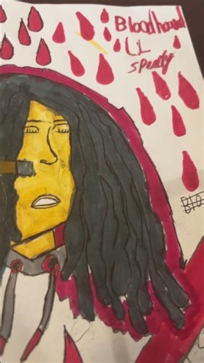 bloodhound little speedy drawing with moon design