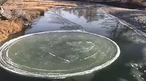 27K views · 32 reactions | "Ice circles" are going viral! Danika Klock shares this one that she saw on the Musselshell River. Montana FWP says these ice discs "form on the outer bends in a river where the accelerating water creates a force called 'rotational shear', which breaks off a chunk of ice and twists it around. As the disc rotates, it grinds against surrounding ice — smoothing into a circle." | ABC FOX Montana | Facebook