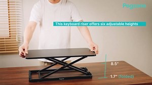 Keyboard and Mouse Riser, 24" x 12" Ergonomic Keyboard Riser, Height Adjustable keyboard stand for desktop, Standing Keyboard Tray, Black