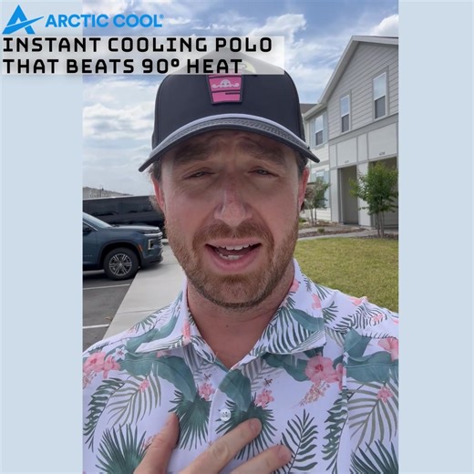 Instantly lower your body temperature with Arctic Cool instant cooling apparel. ➠ As soon as your body starts to heat up, our technology activates to disperse your sweat & provide instant cooling relief 🥶 Keep active longer ➡️ https://arcticcool.com/pages/polo-shop | Arctic Cool