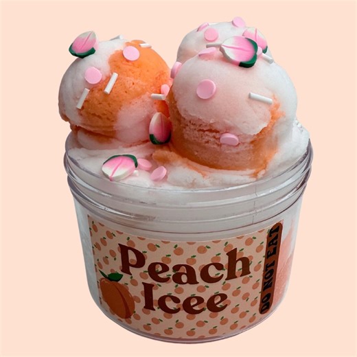 Peach Icee Slime: Scented Drizzly Slime With Sprinkles - Etsy