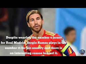 Why does Sergio Ramos wear the number 15 jersey for Spain?