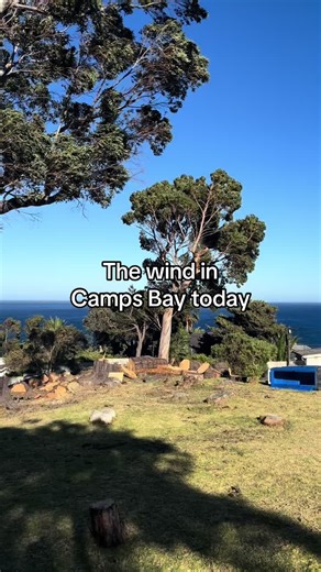Today we have gale force winds in Camps Bay. Check the outside of the porta loo at the beginning of the video, with the inside of the loo at the end. 🙄 #wind #campsbay #nature #oceanviews #southeaster
