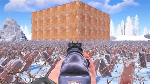 Raiding an Ice Lake Fortress Build with Spammed Metal Barricades!