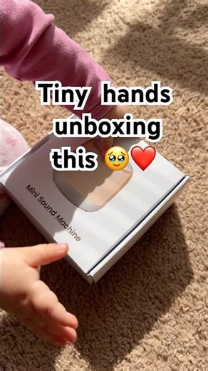 My baby found this before me 😅 tiny hands unboxing