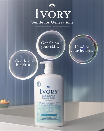 23K views | Ivory Body Wash is made with a gentle formula that's also affordable! It’s free of dyes and heavy perfumes | Ivory | Facebook