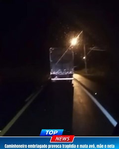 🚨 Caminhoneiro embriagado invade pista e causa tragédia na BR-470 em Apiúna (SC); três da mesma família morrem Um grave acidente registrado na madrugada desta sexta-feira (25) causou a morte de três pessoas da mesma família na BR-470, em Apiúna, no Vale do Itajaí. Segundo os Bombeiros e a Polícia Rodoviária Federal (PRF), as vítimas fatais são avó, mãe e neta, que estavam em um Ford Landau atingido de frente por um caminhão que invadiu a pista contrária. Imagens gravadas por outro motorista mos