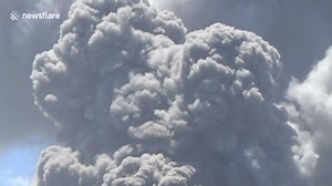Spectacular eruption of Mount Bromo in Indonesia