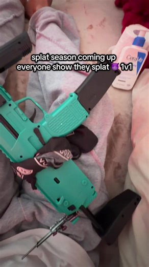 splat season coming up everyone show they splat 😈 1v1 me, alllll dayyyy comment urs below #splatrball #fyp #toys #gelblasters #guntoy