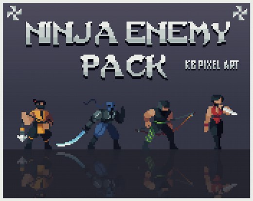 Ninja Enemy Pack by KBPixelArt