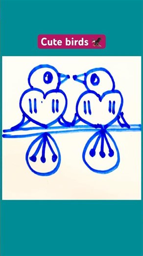 Cute birds 🦅 drawing