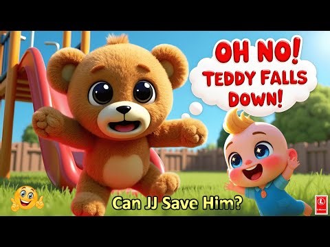 Teddy Bear Had a GREAT FALL! 🧸 Playground Adventure with JJ | Nursery Rhymes for Kids