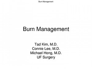 Burn Management - SlideServe