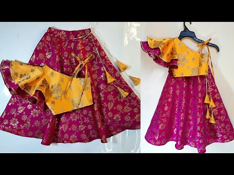 Latest designer lahenga/choli cutting and stitching| step by step tutorial| easy way| trendy 2