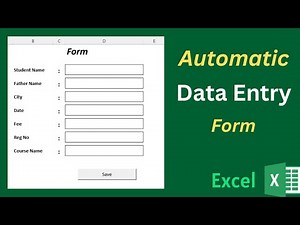 Data Entry Form in Excel without VBA | Data Entry in Excel Like a Software