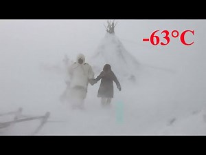 Survival in the SEVERE COLD in the tundra in Russia. UNIQUE dwellings of reindeer herders.