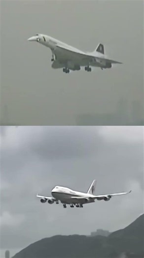 CONCORDE vs 747 at Kai Tak ✈️ Which Landing Wins?