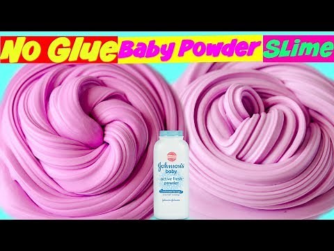 No Glue Baby Powder Slime (I'll name this Wednesday Show Later) Baby Powder No GLue Slime DIY