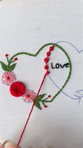 New handkerchief embroidery design #embroidery #shorts #viral #trending #flowers