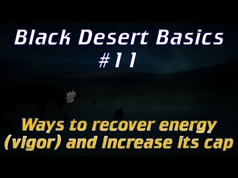 BDO Basics #11 - Ways to recover energy(vigor) and increase its cap