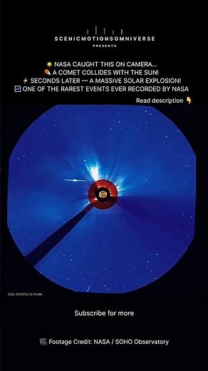 NASA Caught a Comet Colliding with the Sun 😱☀️ | A Once-in-a-Lifetime Cosmic Event