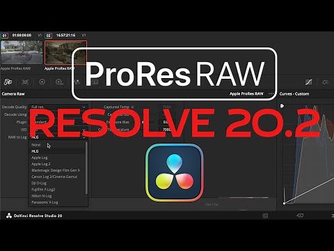 Working with ProRes RAW in Resolve 20.2