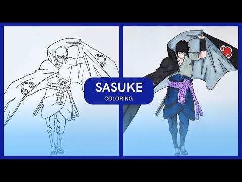 Sasuke Uchiha Coloring – Ninja Glow-up & Relaxing Art