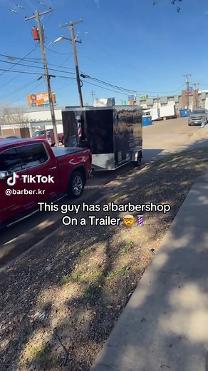 Innovative Mobile Barbershop on a Trailer