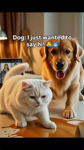 Cat & Dog CRASH Zoom Meeting Gone Wrong 😂 #shorts