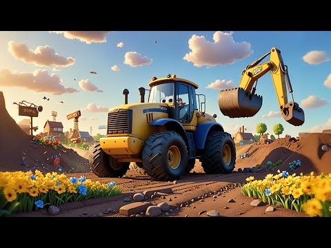 Dig Dig Digger on the Job | Construction Song for Kids | Vehicle Rhymes & Learning Fun