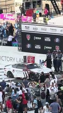 Denny Hamlin Victory Lane Celebration At Michigan In 2026