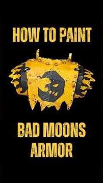 The Easiest Way to Paint Bad Moons Armor #warhammer40k #warhammer #orks