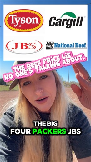 They keep saying “Beef prices are high because the market’s up.” But here’s the real story — the big four packers (JBS, Tyson, Cargill, National Beef) are using that excuse to gouge both sides of the system. They’re importing cheap foreign beef, labeling it “Product of USA,” and selling it at inflated “market” prices — while exporting the real U.S. beef overseas for top dollar. You’re not paying more because ranchers are greedy. You’re paying more because the foreign-owned packers are manipulati