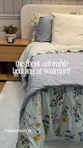The sweetest girls’ room bedding for a full bedroom refresh. I linked this set, the bed, and more Walmart finds. | Johnston Designs