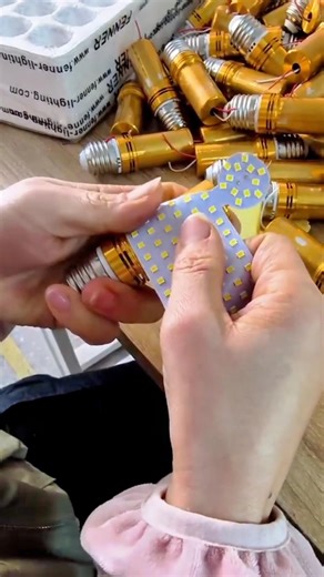 The Careful Process of Assembling LED Light Components into a Functional and Efficient Bulb #shorts