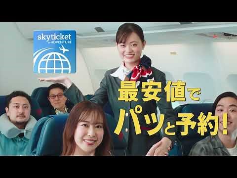 skyticket CM「最安値でパッと予約」編 22秒