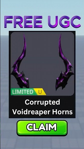 ROBLOX UGC FOR FREE (Corrupted Voidreaper Horns)🤑😱 #roblox #shorts #robloxshorts