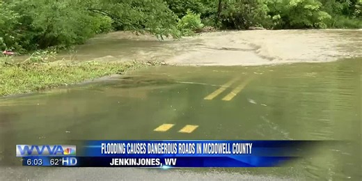 Flooding causes dangerous roads in McDowell County